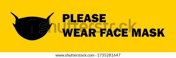 Face Mask Required Sign Medical Face Stock Vector (Royalty Free) 1735281647