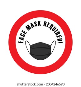 Face mask required sign. New normal wearing mask icons. Women wearing masks.