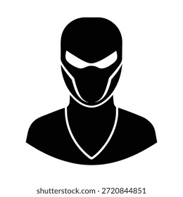 Face mask required silhouette vector art illustration