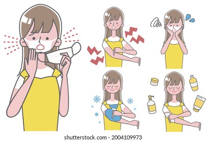 face mask Rough skin Sunburn illustration 