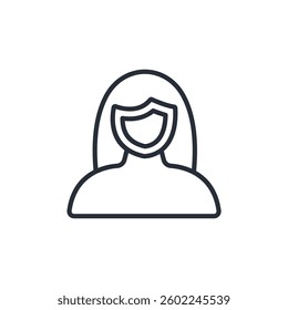 face mask skin care icon. vector.Editable stroke.linear style sign for use web design,logo.Symbol illustration.
