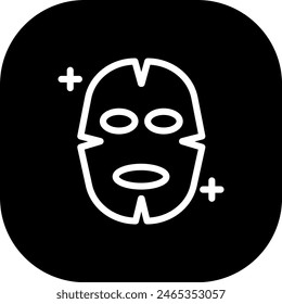 Face mask skincare and beauty care icon with black filled line outline style. skin, facial, mask, care, face, skincare, spa. Vector Illustration