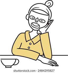 face mask smile woman relaxation