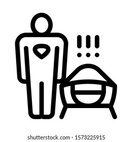 Face Mask Super Hero Icon Vector. Outline Face Mask Super Hero Sign. Isolated Contour Symbol Illustration
