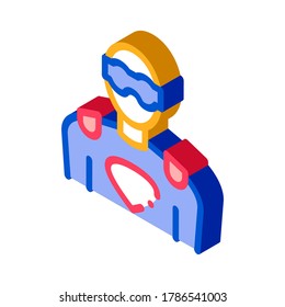 Vector de iconos del Super Hero de la máscara facial. Señal isométrica del Super Hero de la máscara facial. ilustración de símbolo aislado de color