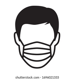 Face Mask Or Surgical Mask Flat Vector Icon For Medical Apps And Websites