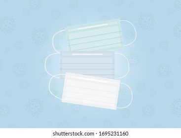 Face mask. Surgical mask. for prevent harmful germs. Coronavirus 2019-nCov novel coronavirus concept.