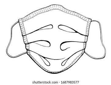 Face mask. Surgical mask. Procedure mask. For doctors, nurses and people. Health care and personal hygiene product. Stay away from harmful germs like coronavirus. Covid-19 outbreak. Vector design.