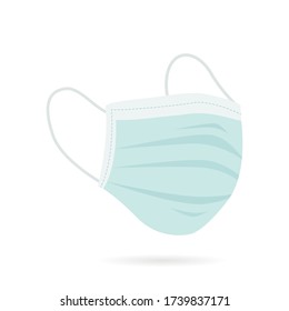 Face mask. Surgical mask. Procedure mask. For doctors, nurses and people. Health care and personal hygiene product. Stay away from harmful germs like coronavirus. Covid-19 outbreak. Vector design.