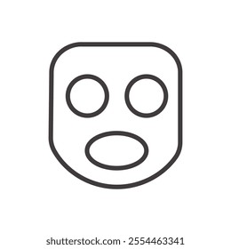 Face Mask thin liner icon vector.