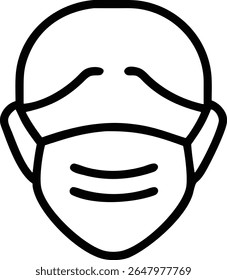 face mask vector art illustration