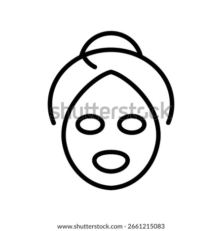Face Mask Vector for At-Home Skincare Ritual, Sheet mask illustration, detox and hydration for radiant skin