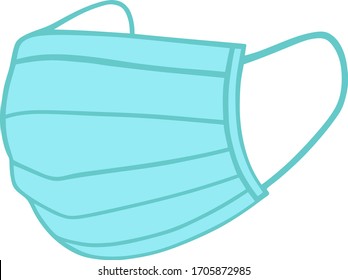 Face Mask vector black silhouette  isolated