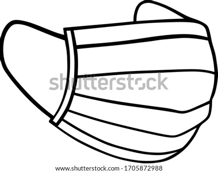 Face Mask vector black silhouette  isolated
