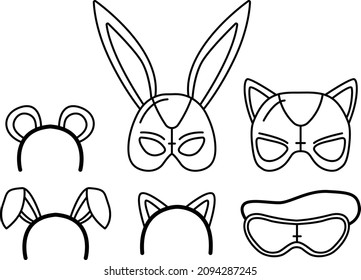 
Face mask, vector face mask, carnival mask, bdsm mask