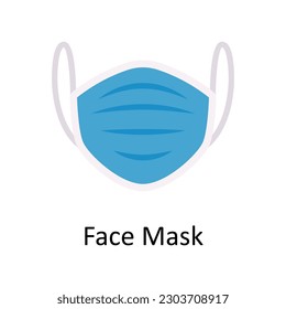 Face Mask vector Flat Icon Design illustration. Medical and Healthcare Symbol on White background EPS 10 File