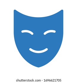 face mask vector glyph color icon 