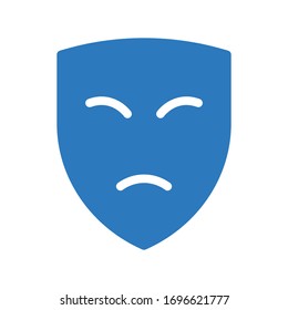 face mask vector glyph color icon 