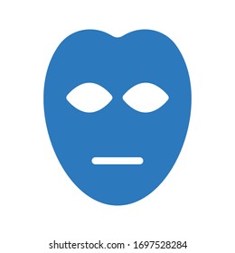 face mask vector glyph color icon 