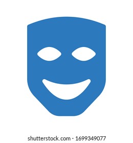 icono de color de glifo vectorial de máscara facial 