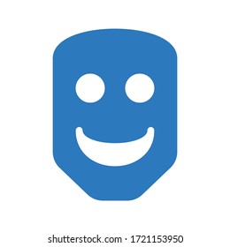 face mask vector glyph color icon 