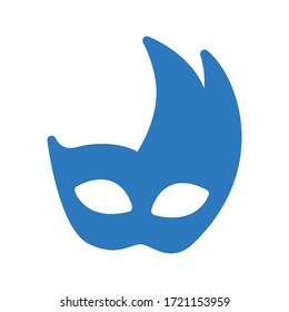 icono de color de glifo vectorial de máscara facial 