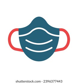 Face Mask Vector Glyph Two Color Icons For Personal And Commercial Use.
