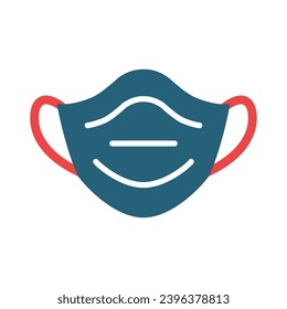 Glifo De Vector De Máscara De Cara Dos Iconos De Color Para Uso Personal Y Comercial.
