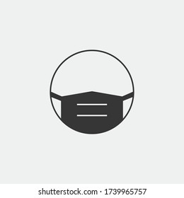 face mask vector icon covid-19 corona virus protection