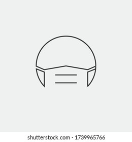 face mask vector icon covid-19 corona virus protection