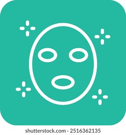 Ilustração de design de ícone de vetor da máscara facial