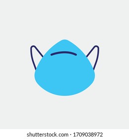 face mask vector icon disease prevention and dusk mask icon
