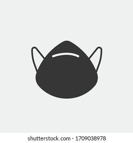 Symbol für die Vektorillustration von Gesichtsmasken: Krankheitsprävention und Schlagmasken