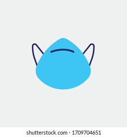 face mask vector icon disease prevention and dusk mask icon