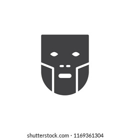 Face mask vector icon. filled flat sign for mobile concept and web design. Costume party simple solid icon. Symbol, logo illustration. Pixel perfect vector graphics