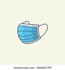 Face mask vector icon illustration
