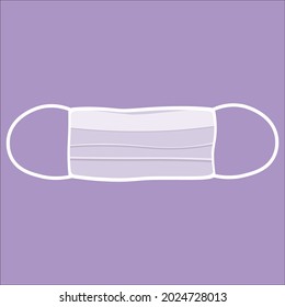 Icono de vector de máscara facial en el fondo cuadrado. 