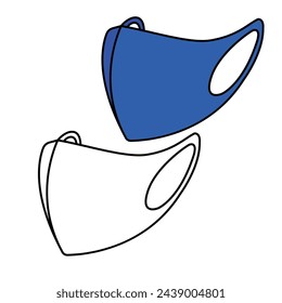 Face mask vector icon. Respirator virus protection sign. Wear mask isolated