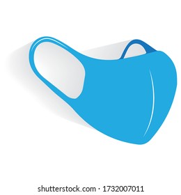 Face mask vector illustration during Covid 19 Pandemic.