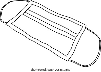 Face mask vector illustration isolated on white background.