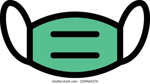face mask Vector illustration on a transparent background. Premium quality symbols. Stroke vector icon for concept and graphic design.
