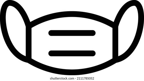 face mask Vector illustration on a transparent background. Premium quality symbols. Stroke vector icon for concept and graphic design.