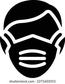 face mask Vector illustration on a transparent background. Premium quality symmbols. Glyphs vector icons for concept and graphic design.