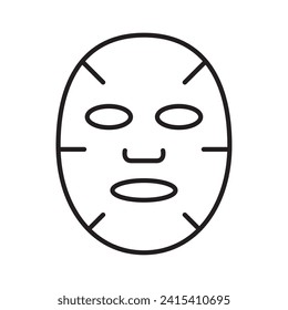 face mask vector illustration. professional hairdresser, makeup artist tool.