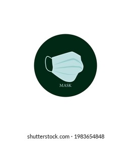 Gesichtsmaske, Vektorgrafik, Logo für medizinische Maske