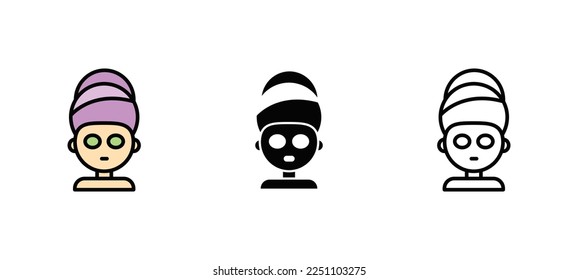 face mask vector type icon
