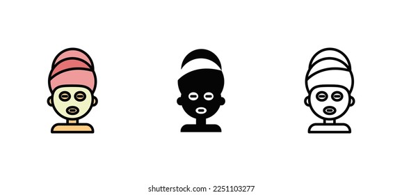 face mask vector type icon