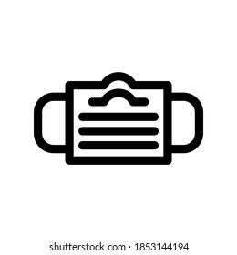face mask virus icon or logo isolated sign symbol vector illustration - high quality black style vector icons
