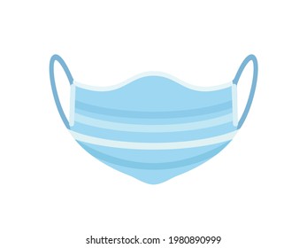 Face mask. Virus protection mask. Vector medical face mask.  Cover protection mask. 
