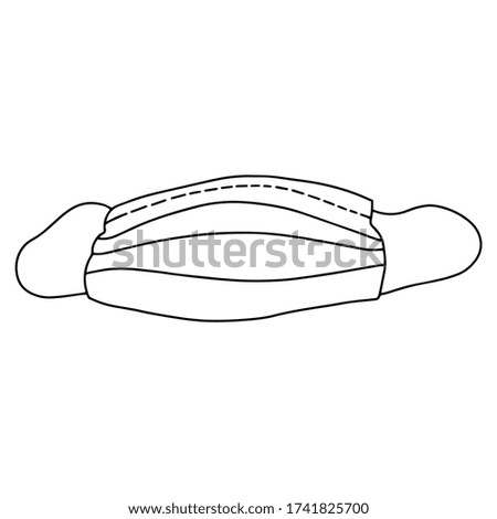 Face mask. Virus protection. Vector single illustration. Medical care. 

